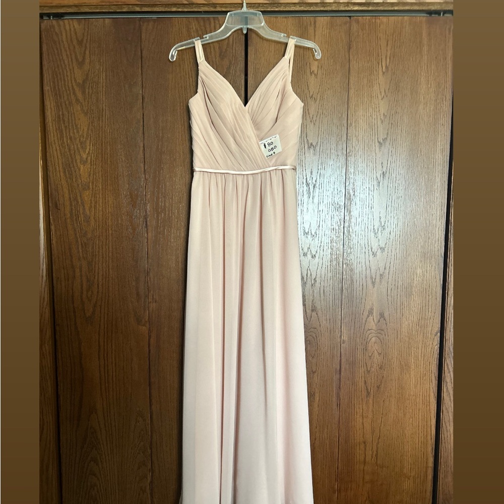 Elegant Blush Pink Evening Gown